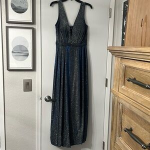 Formal dress. Size XL. Blue with silvery grey glitter.